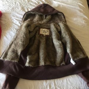 Abercrombie & Fitch faux fur sweatshirt